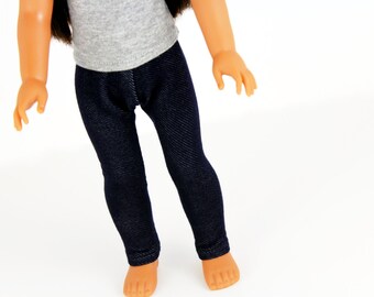 Fits like Wellie Wishers Doll Clothes - Denim Blue Jeggings | 14.5 Inch Doll Clothes