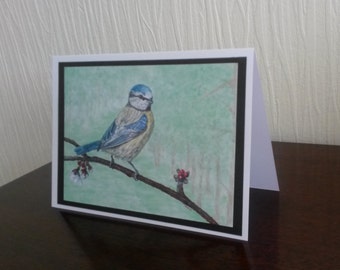Bluetit Greetings Card A5
