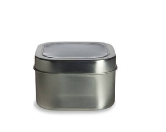 12 oz Clear Top Square Tins