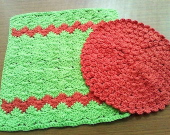 Crochet Dish Cloth Set