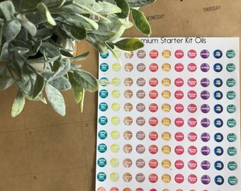 Essential Oil Bottle Top Labels