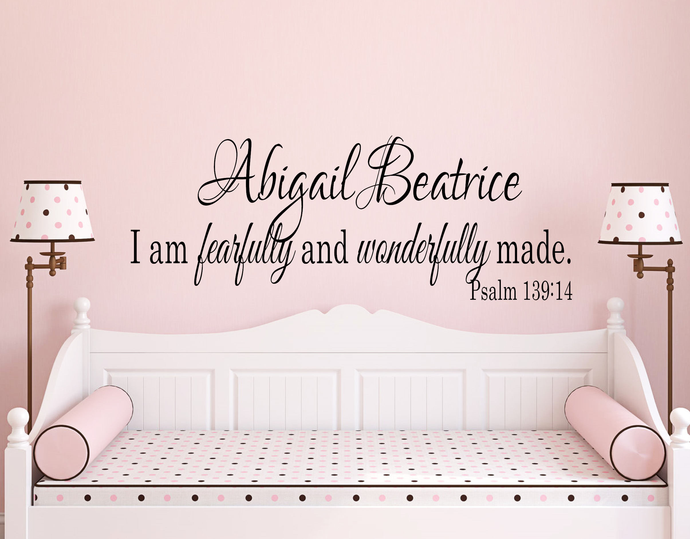 Custom wall DecalNursery decorBible Verse DecalChristian