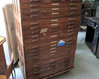 metal flat file cabinet