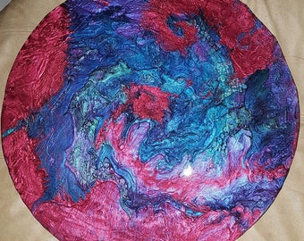 FIRE AND ICE resin wall art
