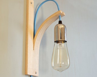 Wood Wall Light Sconce English Ash Bracket