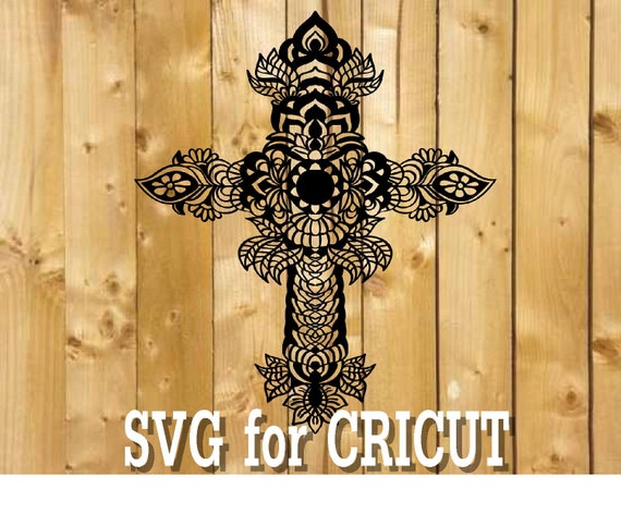 CROSS mandala svg / zentangle CROSS svg / intricate svg file / cricut design svg / zentangle for ...