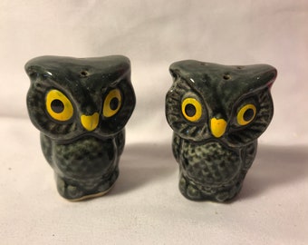 Vintage Owl Salt and Pepper Shakers