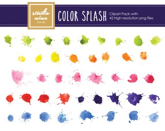 Color Splash Clipart Set