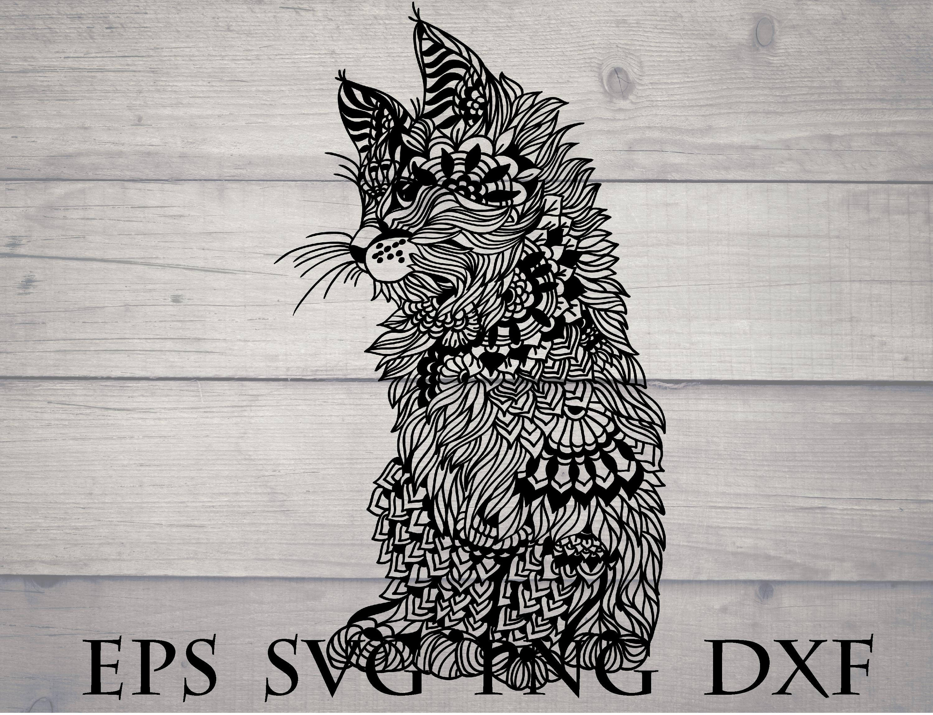 Free Free Mandala Cat Svg 876 SVG PNG EPS DXF File