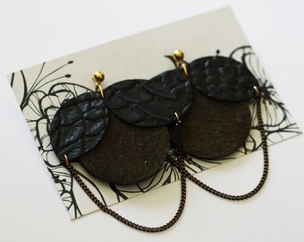 Khaki & Black earrings