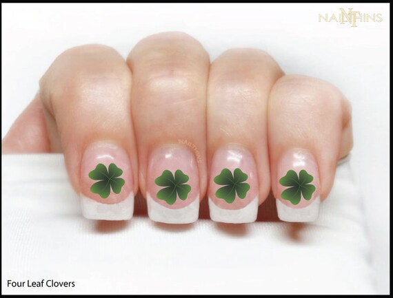 Four Leaf Clover Shamrock St PATRICK'S DAY Nail Decal Like this item? - Four Leaf Clover Shamrock St PATRICK'S DAY Nail Decal