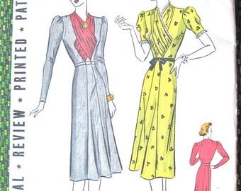 Spring Sale Uncut 1930s Pictorial Review Printed Pattern 9531 Vintage Sewing Pattern Bust 34 inches