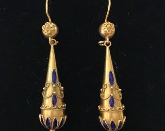 Victorian Etruscan Revival Style Earrings
