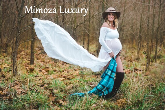 Maternity Gown Photography, Long Sleeves Maternity Dress, Maternity Photography Prop, Pregnancy dress, maternity photo prop, long sleeve