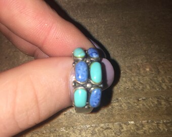 Vintage Turquoise and Blue Stone Cigar Band