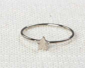 Star Midi Vintage Ring Silver Knuckle Ring US Womens Sizes 7D