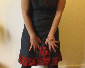 wax and linen wrap dress