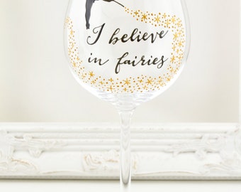 I Believe in Fairies Crystal Goblet