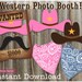 Western Photo Booth Props Cowboy and Cowgirl Wild West Photo