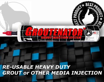 GROUTENATOR - Grout injection systems for Grout & Mortar - Grout Bag and Float replacement - Refillable Quart size tube