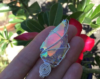 Arrowhead, Aura Aurrowhead, Angel Aura, Angel Aura Arrowhead, Arrowhead Necklace, Opalite Necklace, Opalite Arrowhead, Arrowhead Necklaces