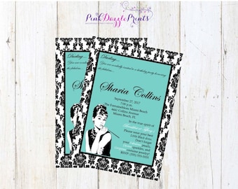 5x7 Breakfast at Tiffany's Bridal Shower Printable Invitation- Any Occasion