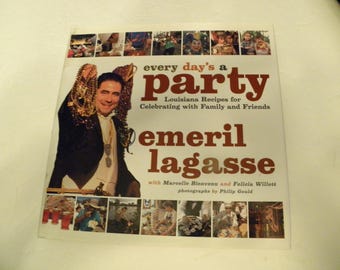 Everyday's a Party Emeril Lagassee HCDJ Louisiana Recipes Cajun Creole American Cookery Hardcover 1st edition