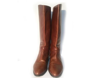 Classic, Pointed Toe, Brown Leather, Riding Boots 9M
