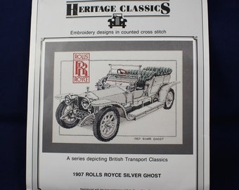 1907 Rolls Royce Silver Ghost Embroidery Kit by Heritage Stitchcraft