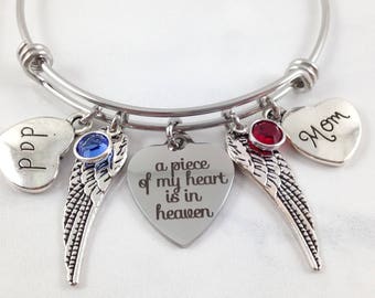 Memorial Bracelet, Loss of Mom, Loss of Dad, Loss of Parents, Sympathy Gift, Remembrance Gift, Memorial Jewelry