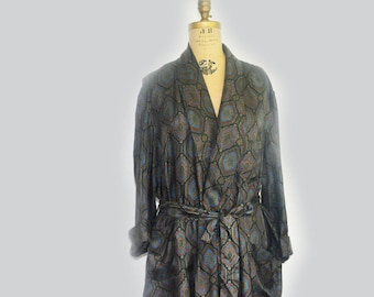 60s Mens Smoking Jacket Robe by Majestic