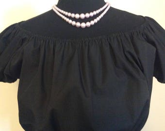 Black Peasant Blouse - XL