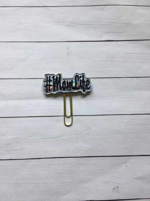 Holographic #MomLife Planner Clip/Planner Clip/Bookmark. Holo Planner Clip. Mom Planner Clip. Mom Life Planner Clip. Life Planner Clip