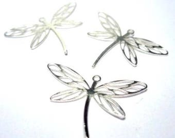 1 925 sterling silver Dragonfly PENDANT, length 20 mm filigree