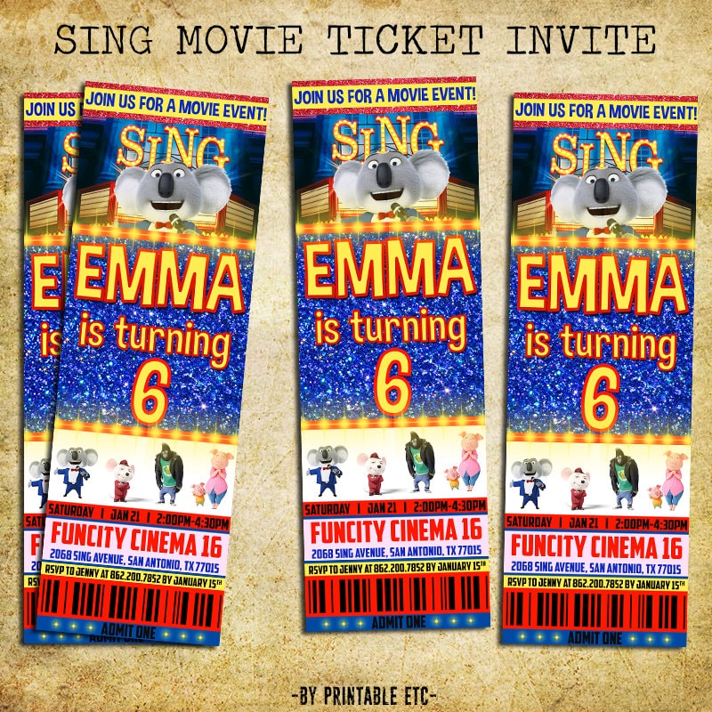 printable movie invitations