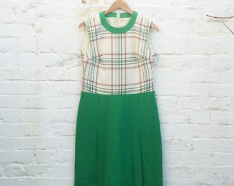 60s Check Sheath Dress