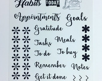 Journalling/planner stickers