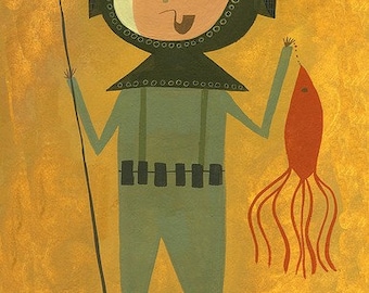 Deep Sea Diver. Limited edition print by Matte Stephens.