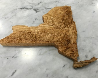 New York State 3D Relief Map