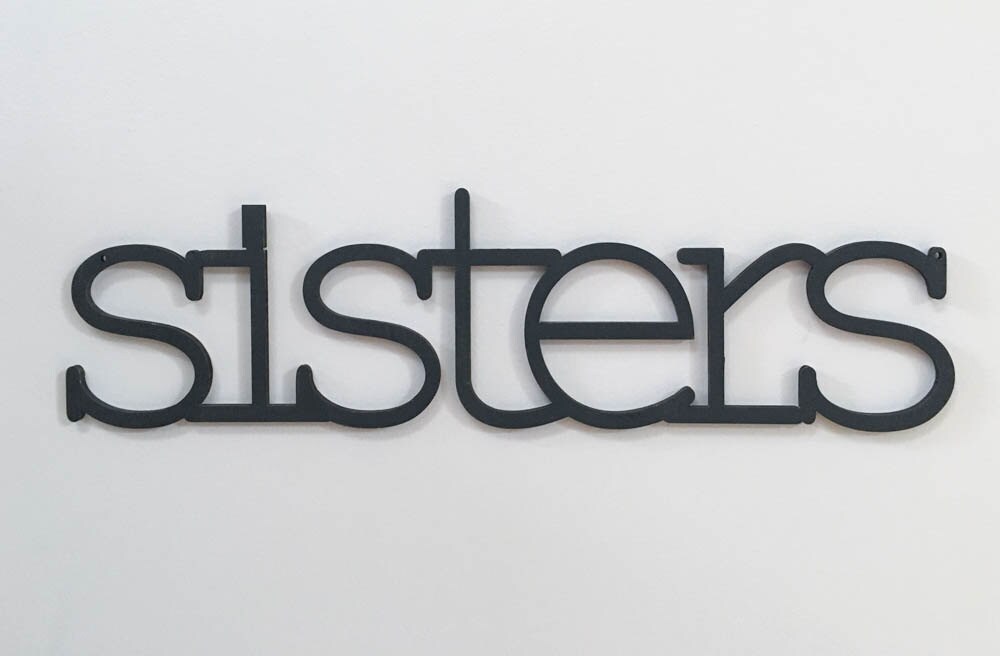 Sisters wall sign sibling shared room sign big sister sign
