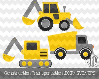 Construction Transportation .DXF/.SVG/.EPS File for use with your Silhouette Studio Software
