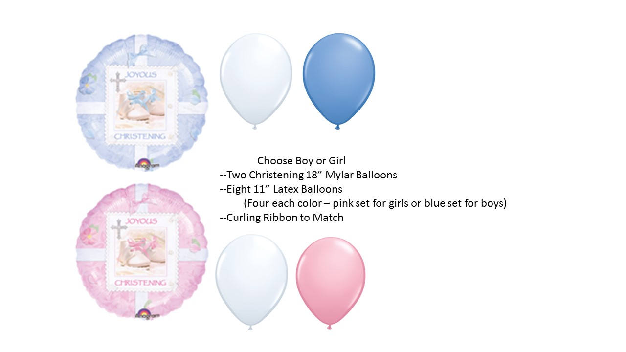 Christening Balloon Set for Boy Christening Balloon Set for