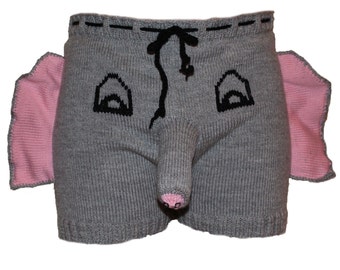 Anniversary gift, Adult pajama, Gift for him, Surprise gift, Elephant Underwear, Elephant boxer, Adult costume, Gift for man