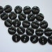 25 Black Fisheye Buttons