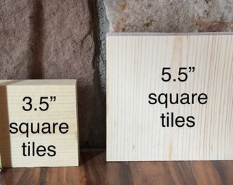 3.5” Large Scrabble Tile Blanks - Scrabble Game Blank Tiles - Family Scrabble - Craft - Unfinished Wood Scrabble Blanks