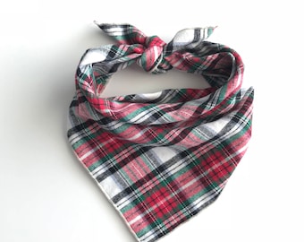 Plaid Dog Bandana - Apple Cider // Dog bandana // Pet Bandana // Flannel Dog Bandana // Winter Dog Bandana