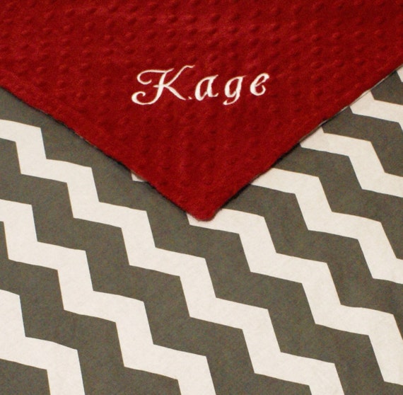 Create Your Own Chevron Blanket Personalized Minky Blanket