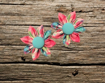 Tie Dye Pet Collar Flower Accessories