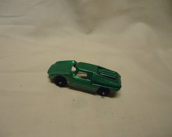 Vintage Tootsietoy Green Fiat Abarth Toy Car, collectable, USA