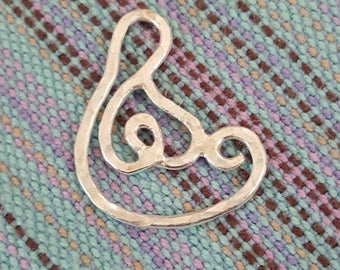 Fine silver Legacy metal Mama metal Charm "Rumina" Made to order